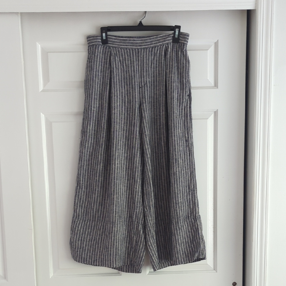 Banana Republic Linen Blend Wide Leg Cropped